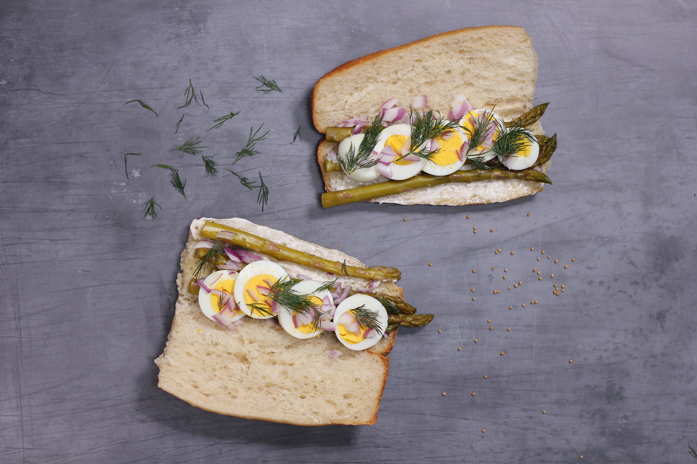 Open-Faced Pickled Asparagus Sandwich