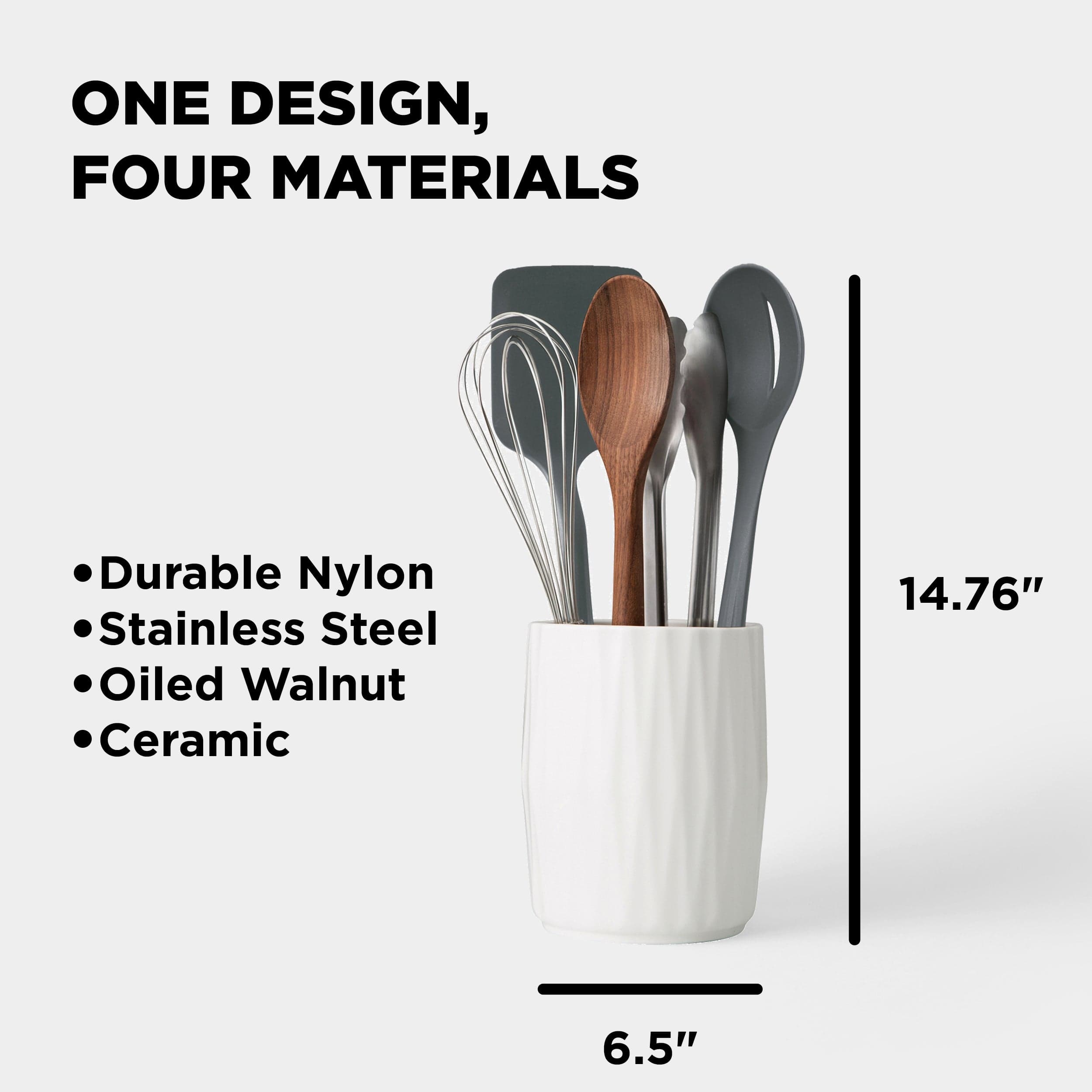 Chef'n 6-Piece Kitchen Utensil Set with Ceramic Crock 6-Piece Kitchen Utensil Set with Ceramic Crock