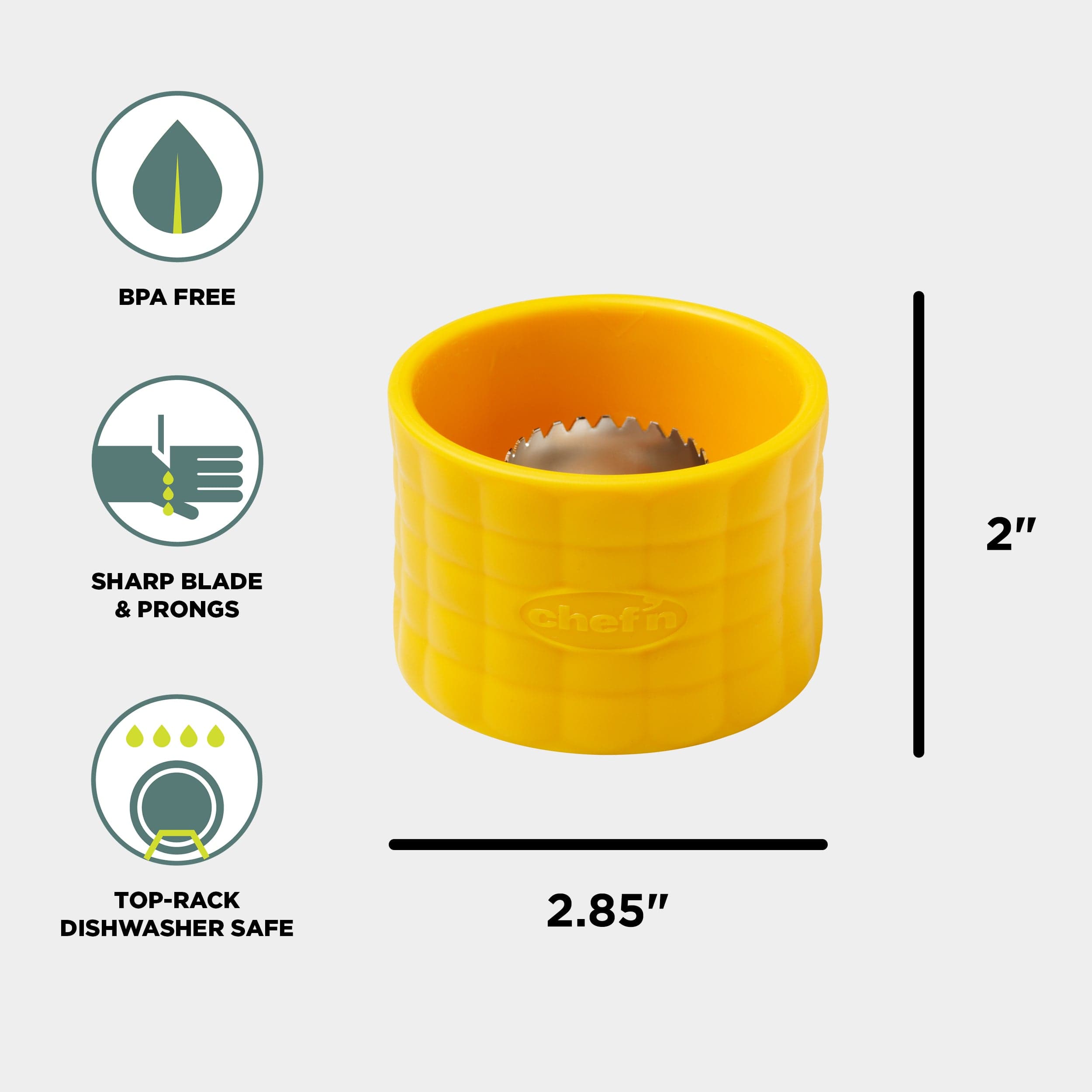 Chef'n Fruit & Vegetable Prep Cob Corn Stripper Cob Corn Stripper