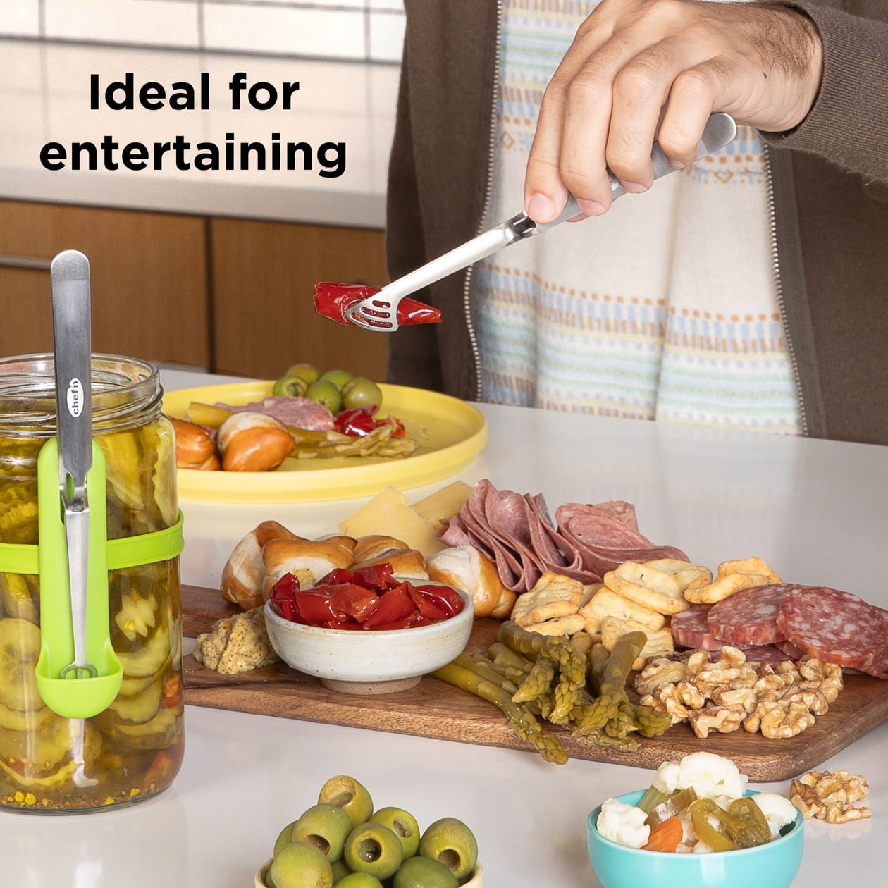 Chef'n Kitchen Tools Fridge Fork Pro Collection Squeeze n' Hold Tongs Fridge Fork Pro Collection Squeeze n' Hold Tongs