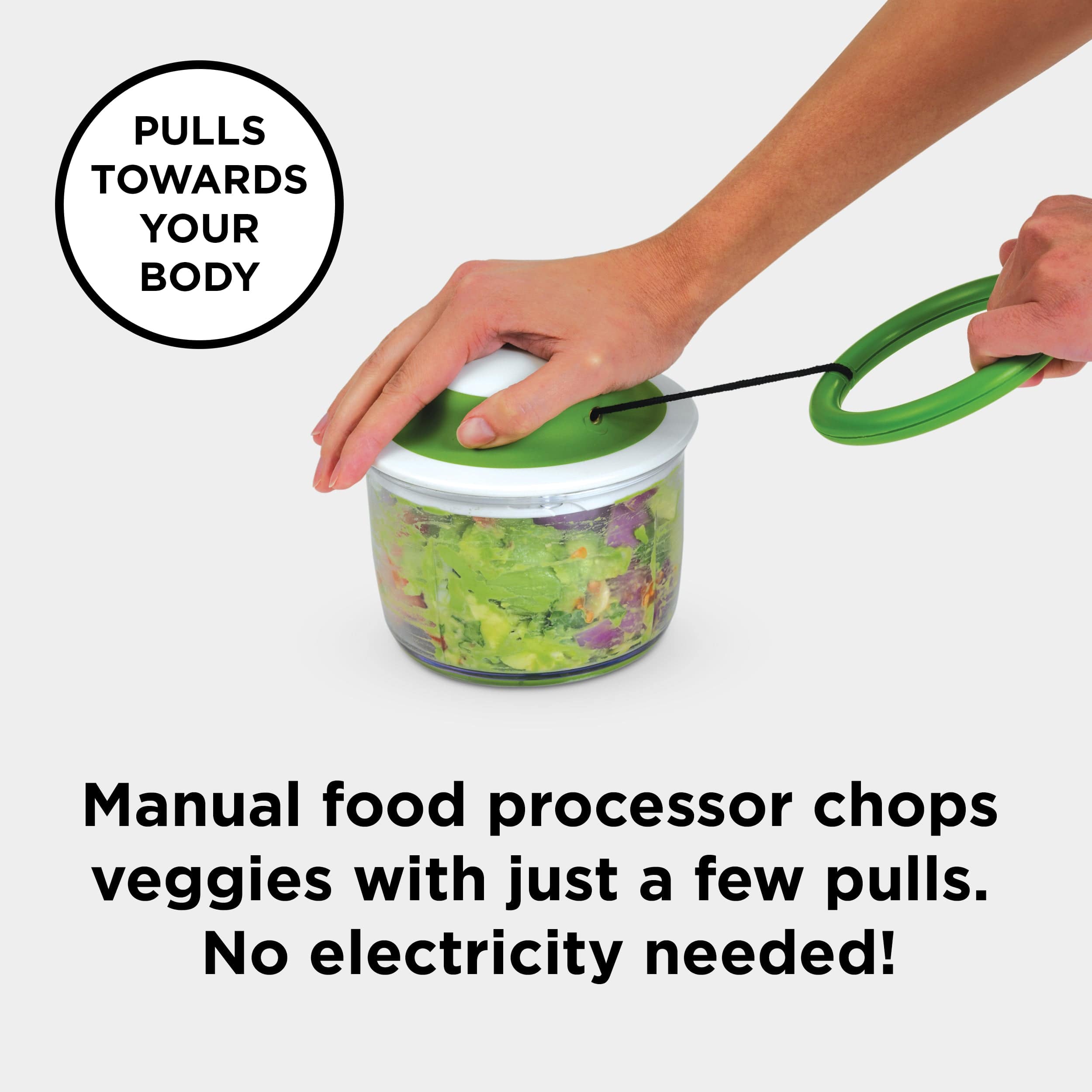 Chef'n Fruit & Vegetable Prep/Cutting & Chopping VeggiChop Hand-Powered Food Processor VeggiChop Hand-Powered Food Processor