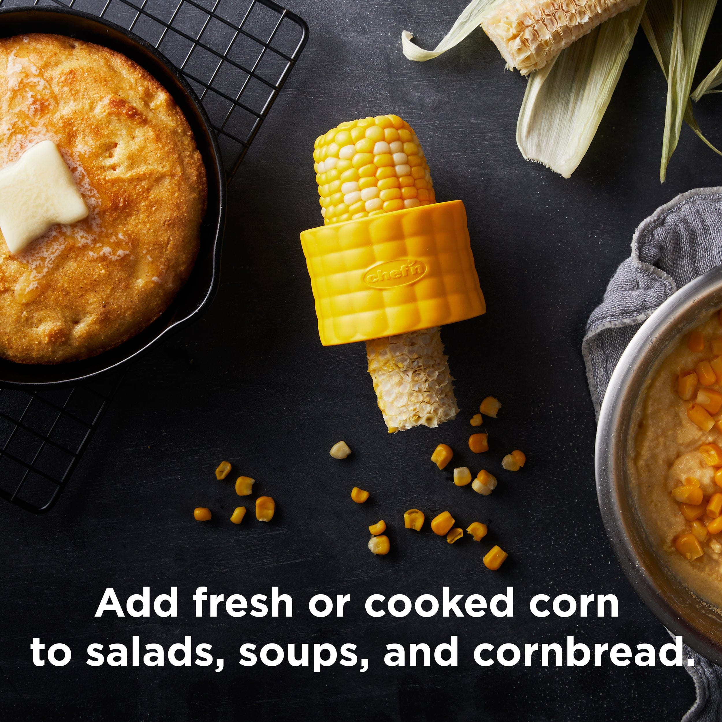 Chef'n Fruit & Vegetable Prep Cob Corn Stripper Cob Corn Stripper