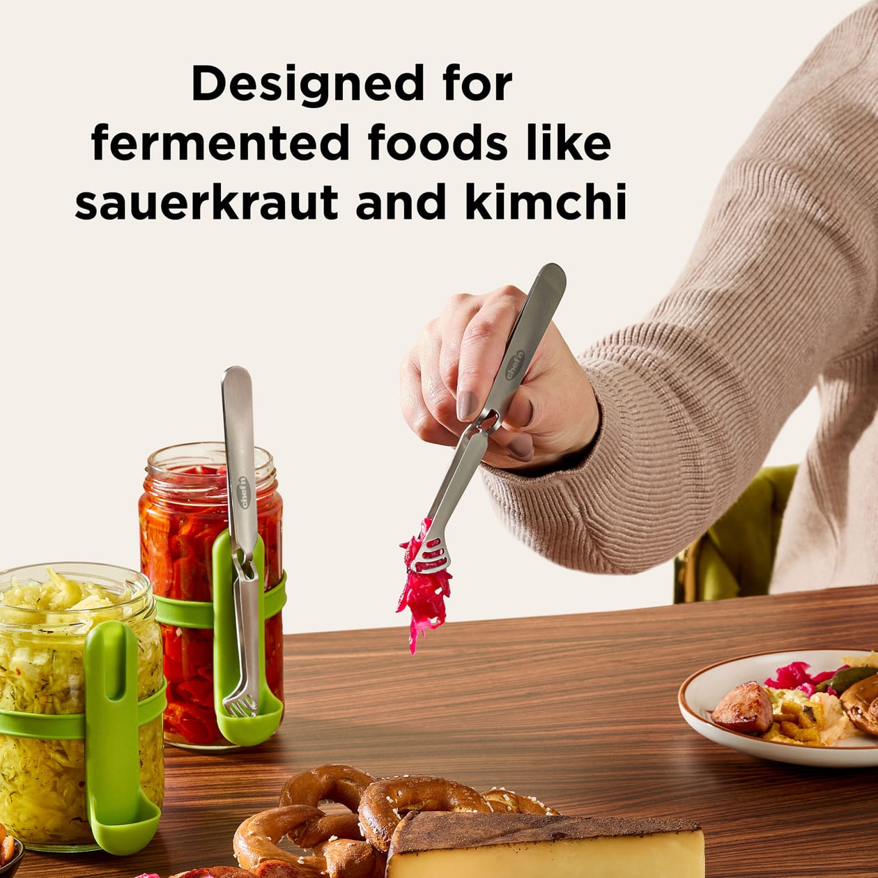 Chef'n Kitchen Tools Fridge Fork Pro Collection Squeeze n' Hold Tongs Fridge Fork Pro Collection Squeeze n' Hold Tongs