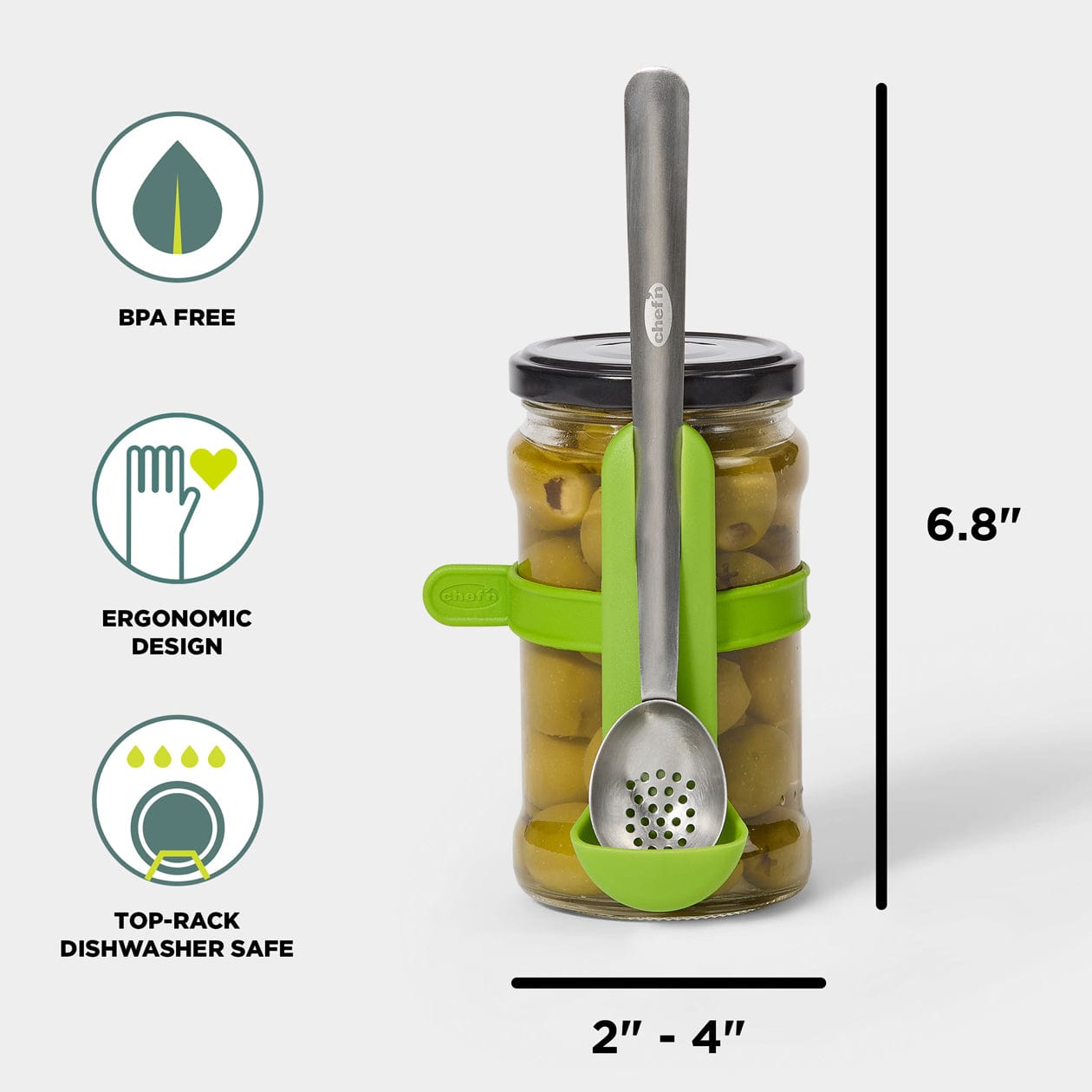 Chef'n Kitchen Tools FridgeFork Pro Collection Strainer Spoon FridgeFork Pro Collection Strainer Spoon