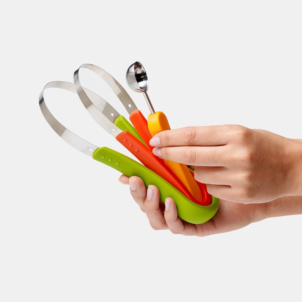 Chef'n Fruit & Vegetable Prep Scoop Troop Melon Baller and Fruit Scoops Set