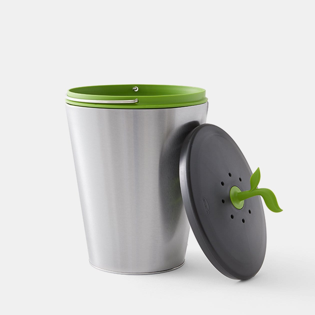 Chef'n Fruit & Vegetable Prep Stainless Steel Compost Bin