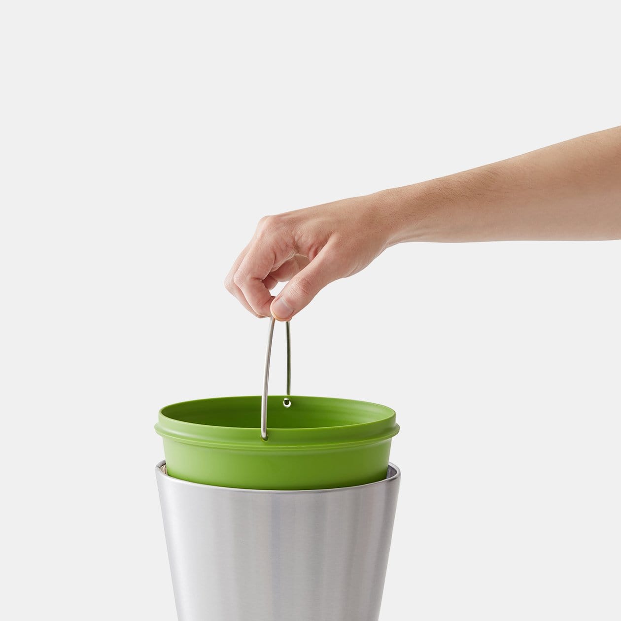 Chef'n Fruit & Vegetable Prep Stainless Steel Compost Bin